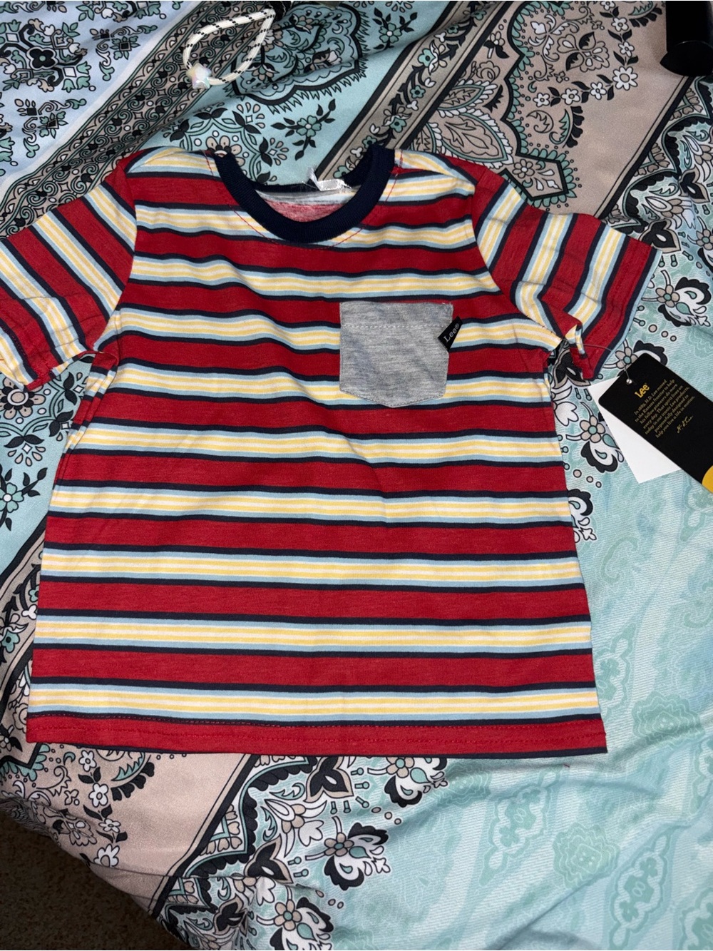 Kids Striped Pocket Tee - size 24m LEE NWT